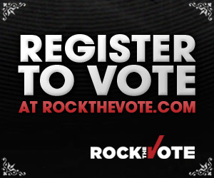 Register to Vote: Rock the Vote, powered by Credo Mobile