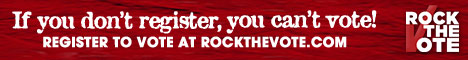 Register to Vote: Rock the Vote, powered by Credo Mobile