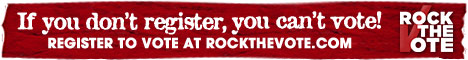 Register to Vote: Rock the Vote, powered by Credo Mobile